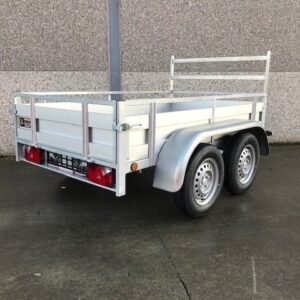 Remorque aluminium double essieux 225x132 cm